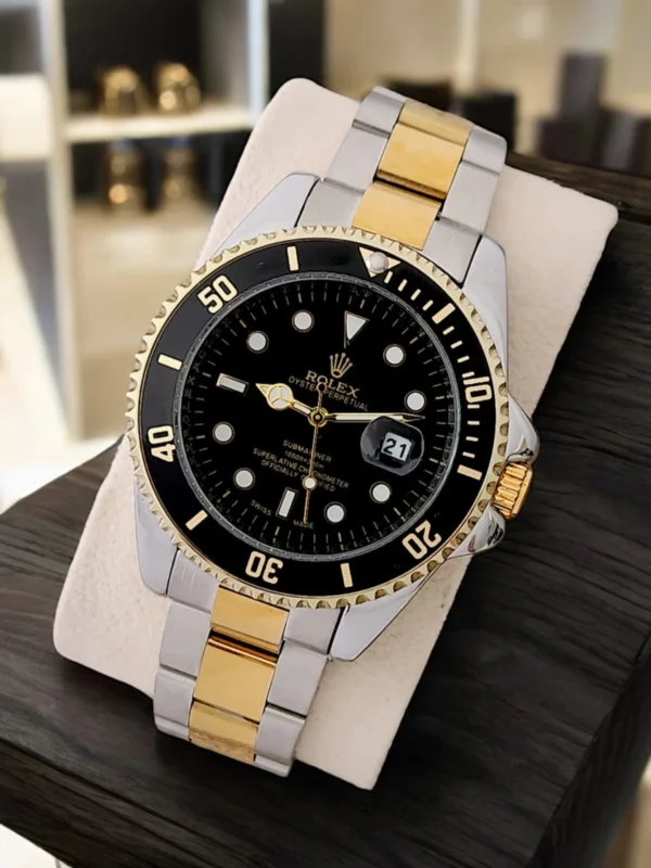 Reloj Rolex Submariner Negro, Dorado y Plateado Caballero