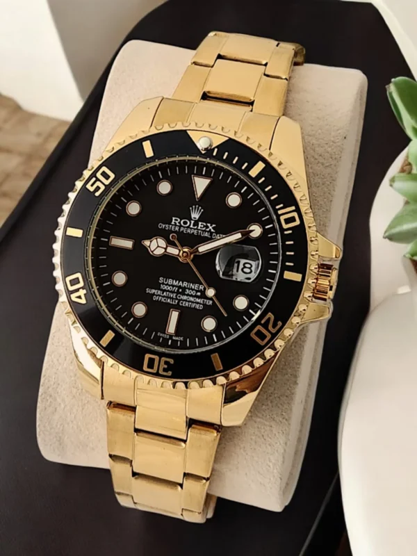 Reloj Rolex Submariner Negro y Dorado para Caballero