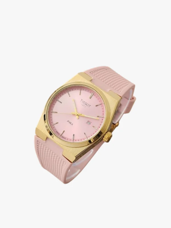 Reloj Tissot PRX Rosa con Dorado para Dama