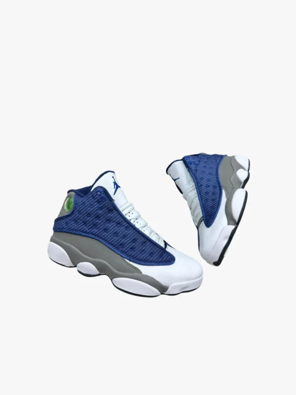 Air Jordan 13 Retro blanco azul y gris
