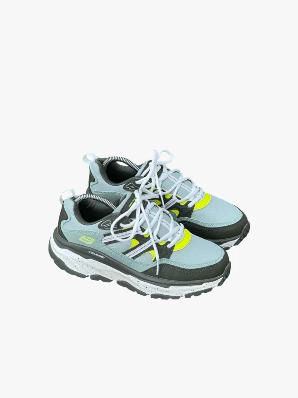 Skechers D'LUX Journey Negro con azul celeste y detalle amarillo