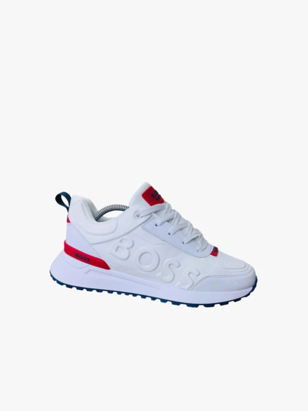 Zapatillas Hugo Boss para Hombre Blanco con detalle rojo